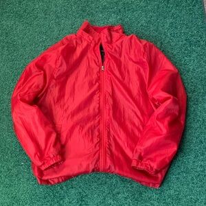 Red windbreaker